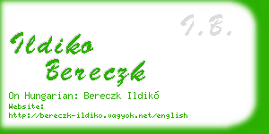 ildiko bereczk business card